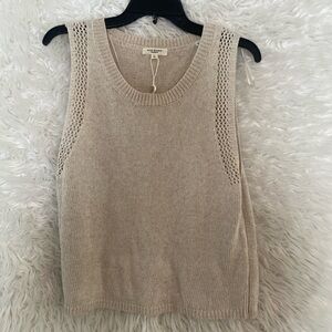 Max Studio London NWT Women’s Sleeveless Top. Size XL. Beige/Oatmeal Color
